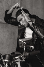 Refined Biker: V Fit Leather Jacket