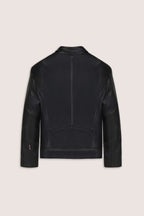 Refined Biker: V Fit Leather Jacket Tall