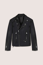 Refined Biker: V Fit Leather Jacket Tall