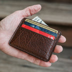 Limited Edition Roosevelt Slim ID Leather Wallet | Buffalo Grain