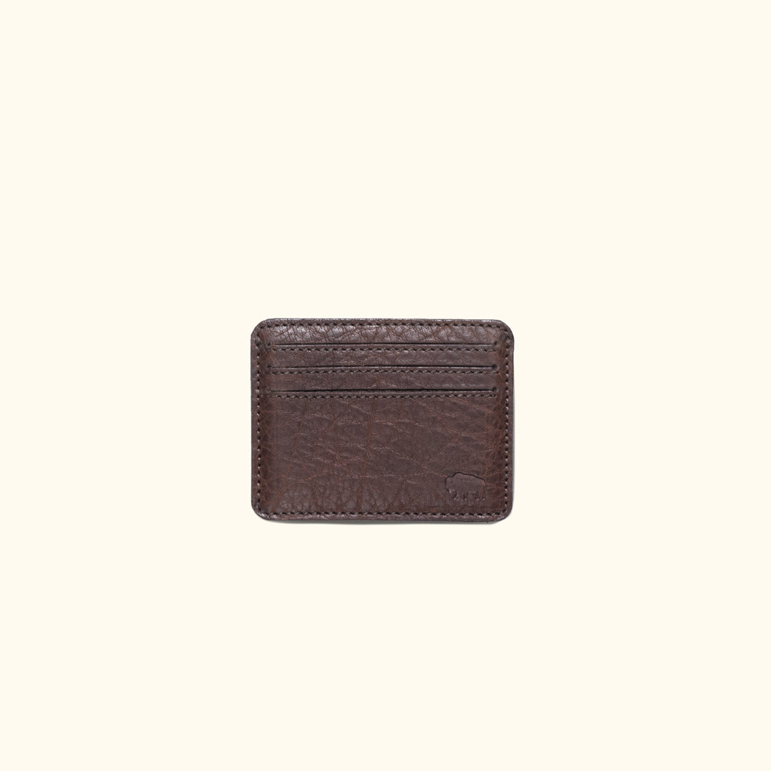 Limited Edition Roosevelt Slim ID Leather Wallet | Buffalo Grain