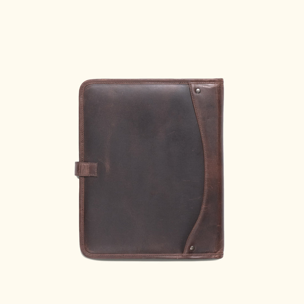 Roosevelt Leather Travel Padfolio | Dark Oak
