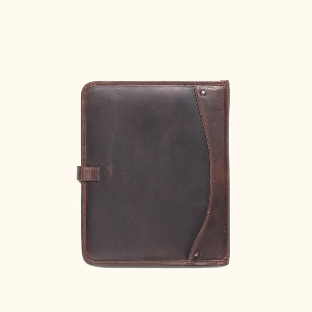 Roosevelt Leather Travel Padfolio | Dark Oak