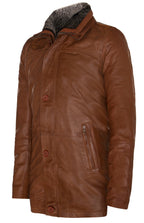 Mens Removable Collar Mid Length Warm Jacket