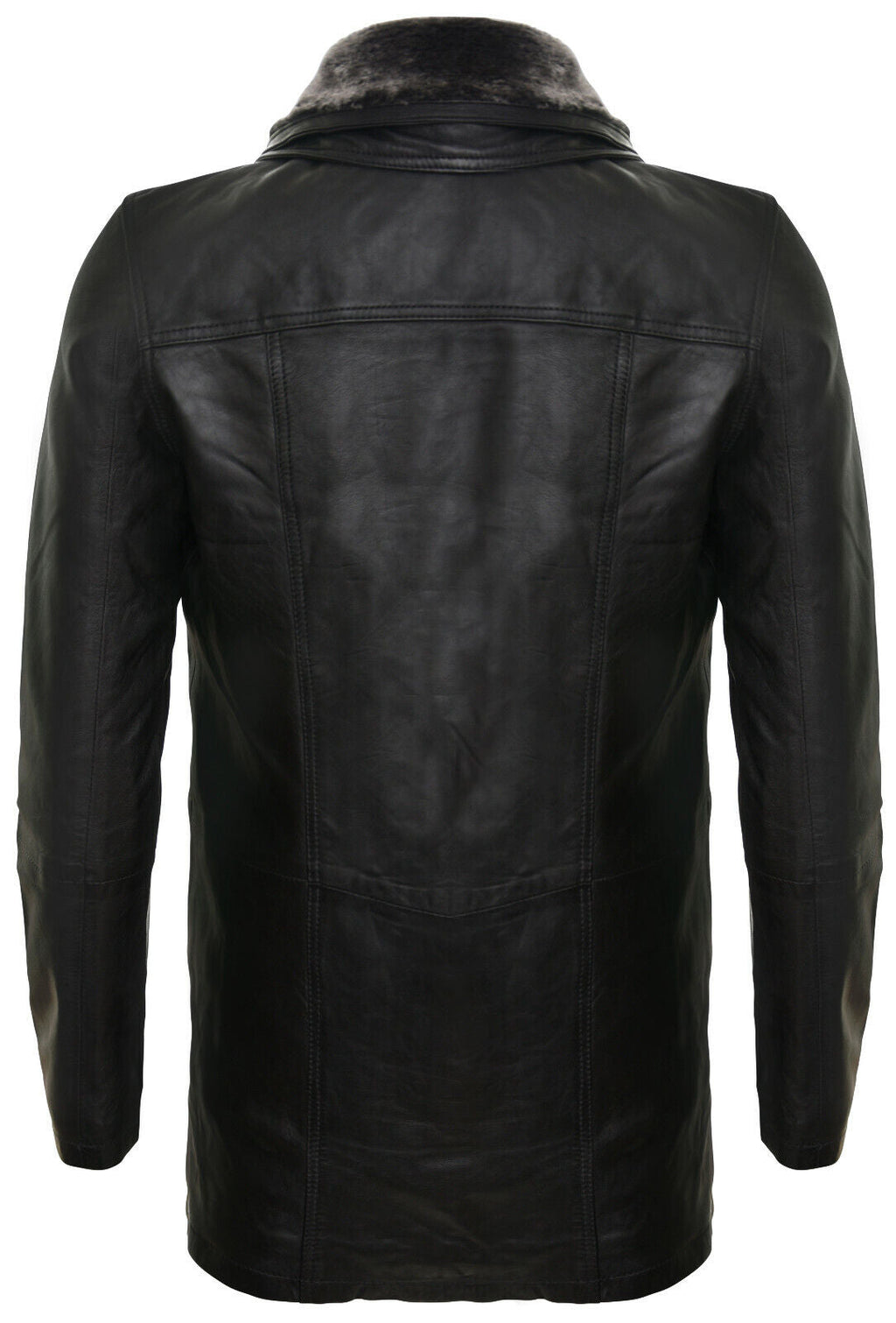 Mens Removable Collar Mid Length Warm Jacket