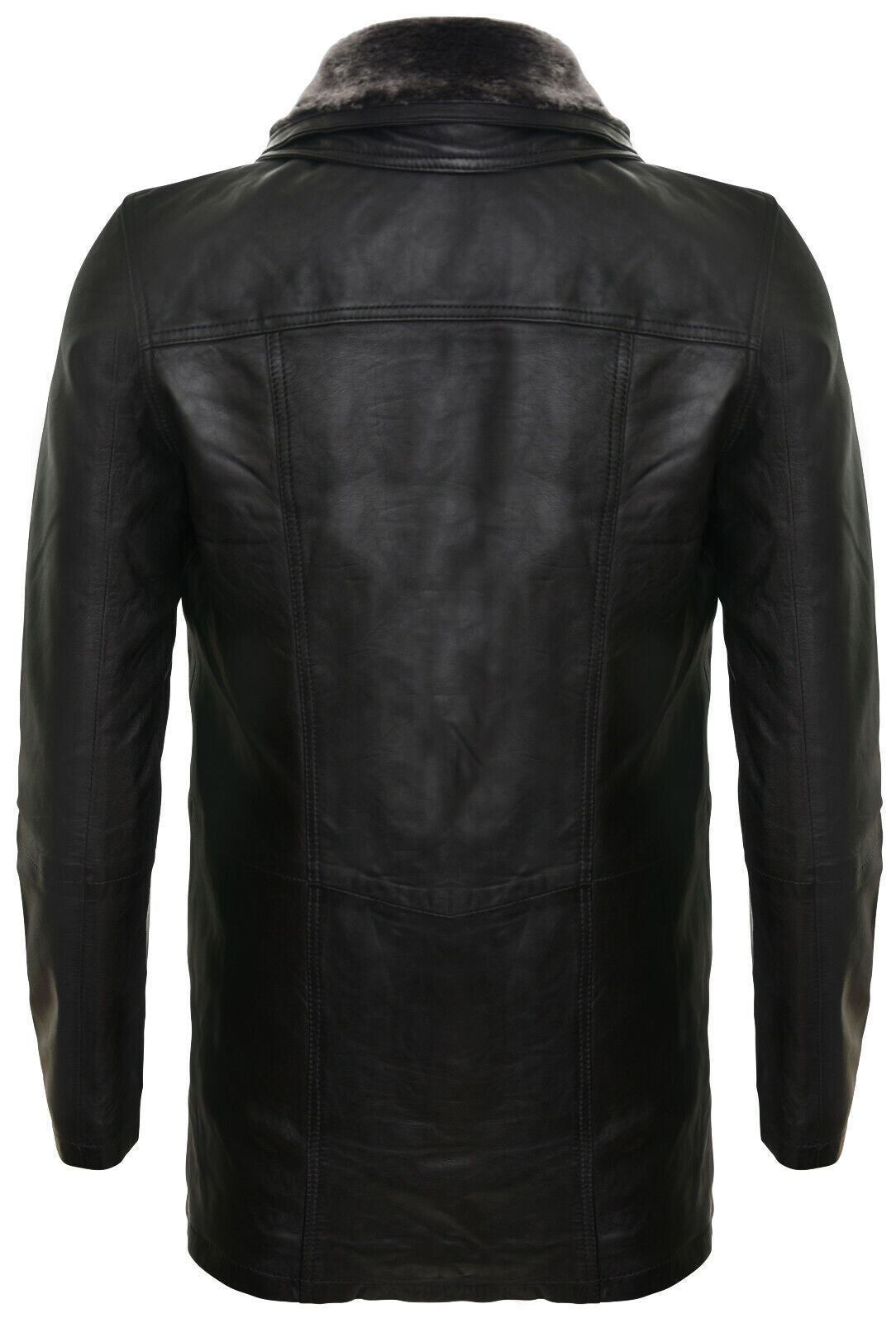 Mens Removable Collar Mid Length Warm Jacket