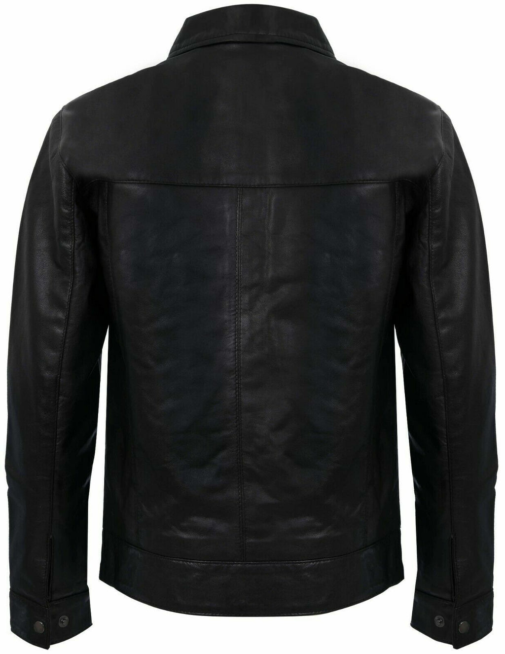 Mens Retro Classic Nappa Leather Biker Jacket