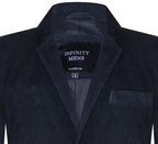 Mens Blazer Suede Jacket Soft Italian Leather Coat