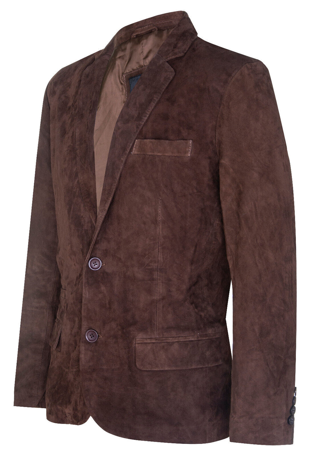 Mens Blazer Suede Jacket Soft Italian Leather Coat