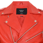 Mens Leather Brando Biker Rock Motorcycle Hide Jacket