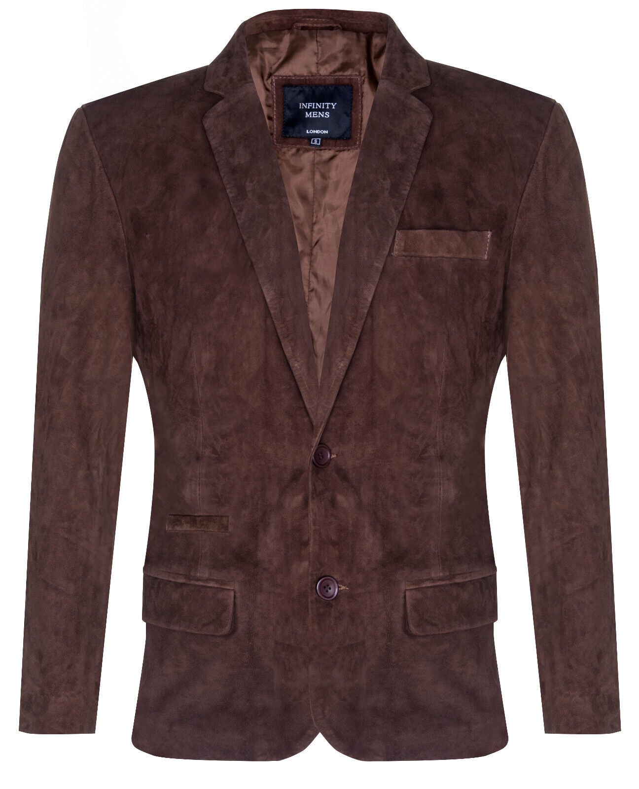 Mens Blazer Suede Jacket Soft Italian Leather Coat
