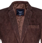 Mens Blazer Suede Jacket Soft Italian Leather Coat