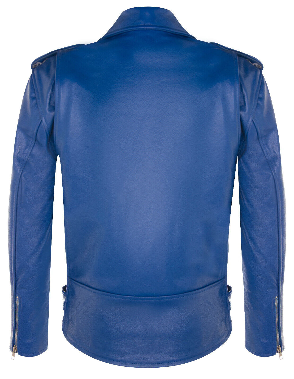 Mens Leather Brando Biker Rock Motorcycle Hide Jacket