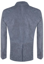 Mens Blazer Suede Jacket Soft Italian Leather Coat