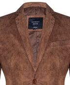 Mens Blazer Suede Jacket Soft Italian Leather Coat