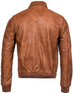 Mens Varisty Classic Leather Bomber Jacket