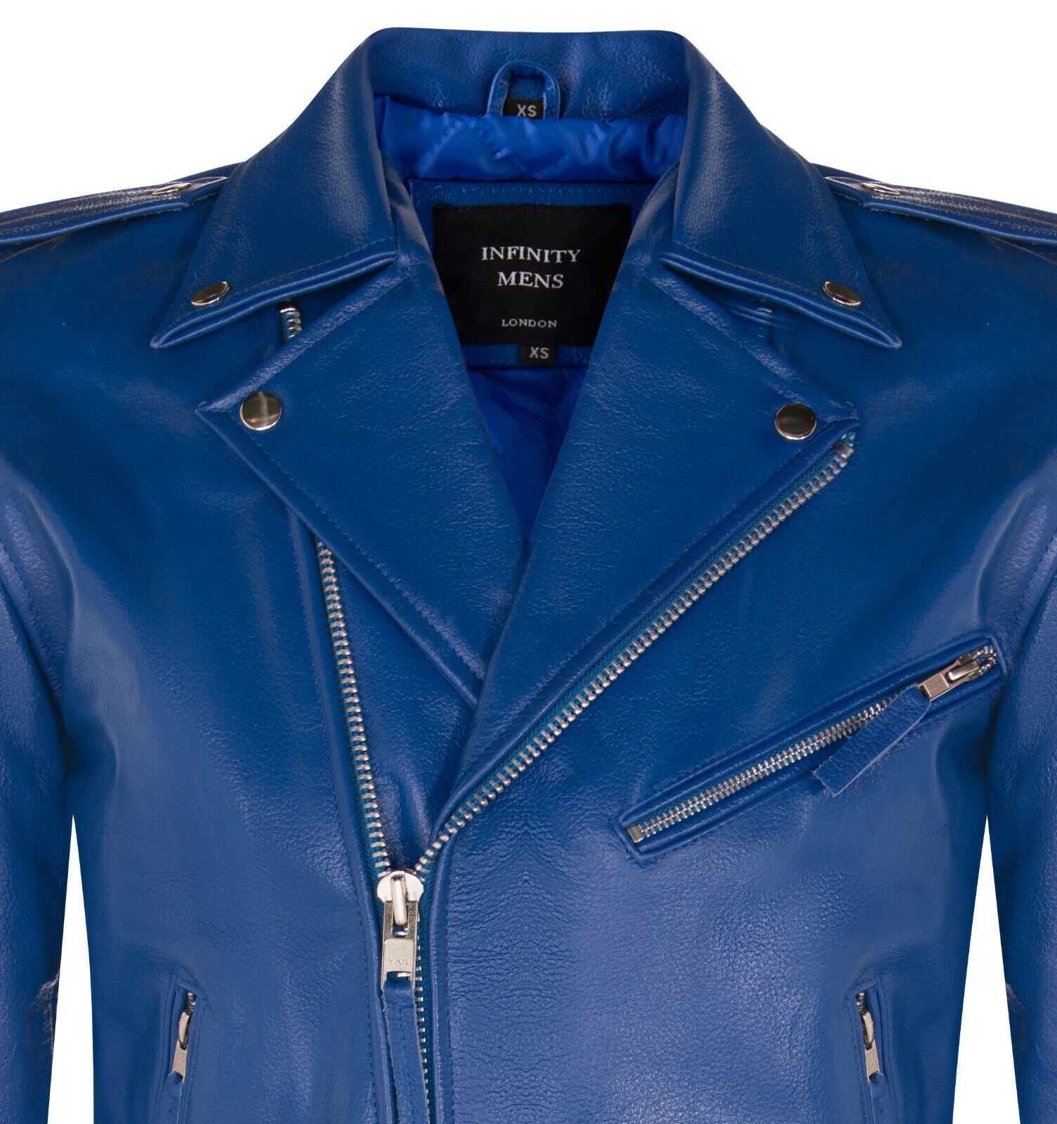 Mens Leather Brando Biker Rock Motorcycle Hide Jacket