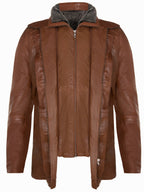 Mens Removable Collar Mid Length Warm Jacket