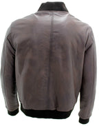 Mens Varisty Classic Leather Bomber Jacket
