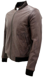Mens Varisty Classic Leather Bomber Jacket