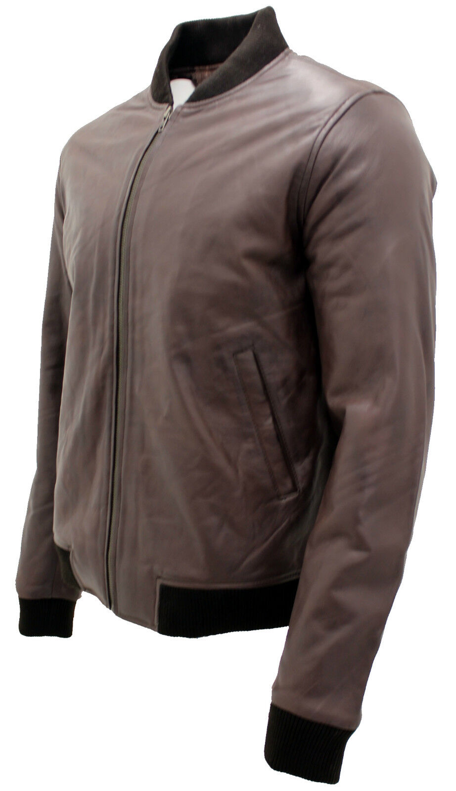 Mens Varisty Classic Leather Bomber Jacket