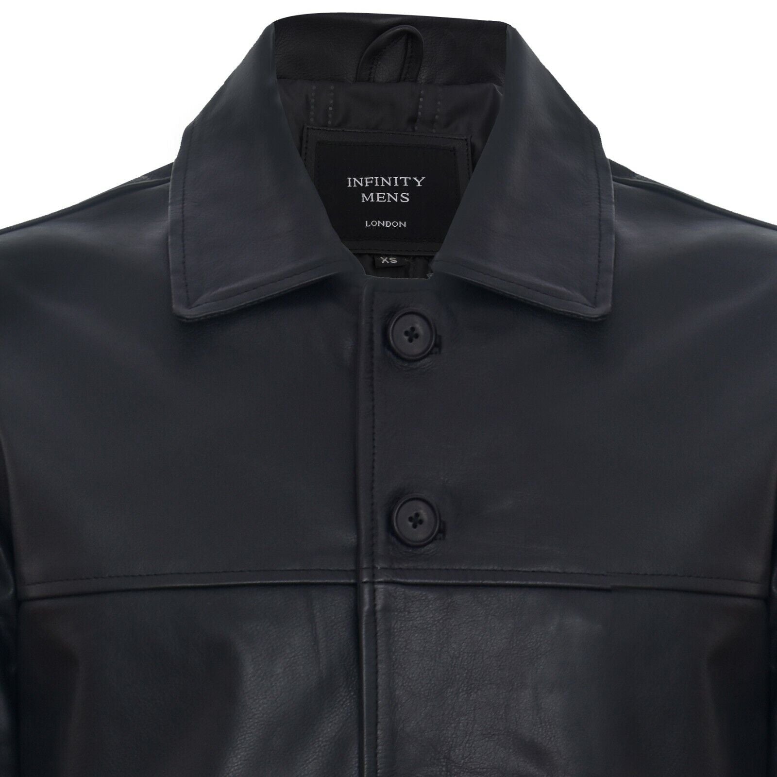 Mens Classic Cowhide Leather Box Jacket