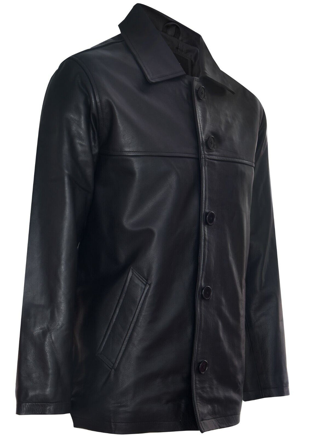 Mens Classic Cowhide Leather Box Jacket
