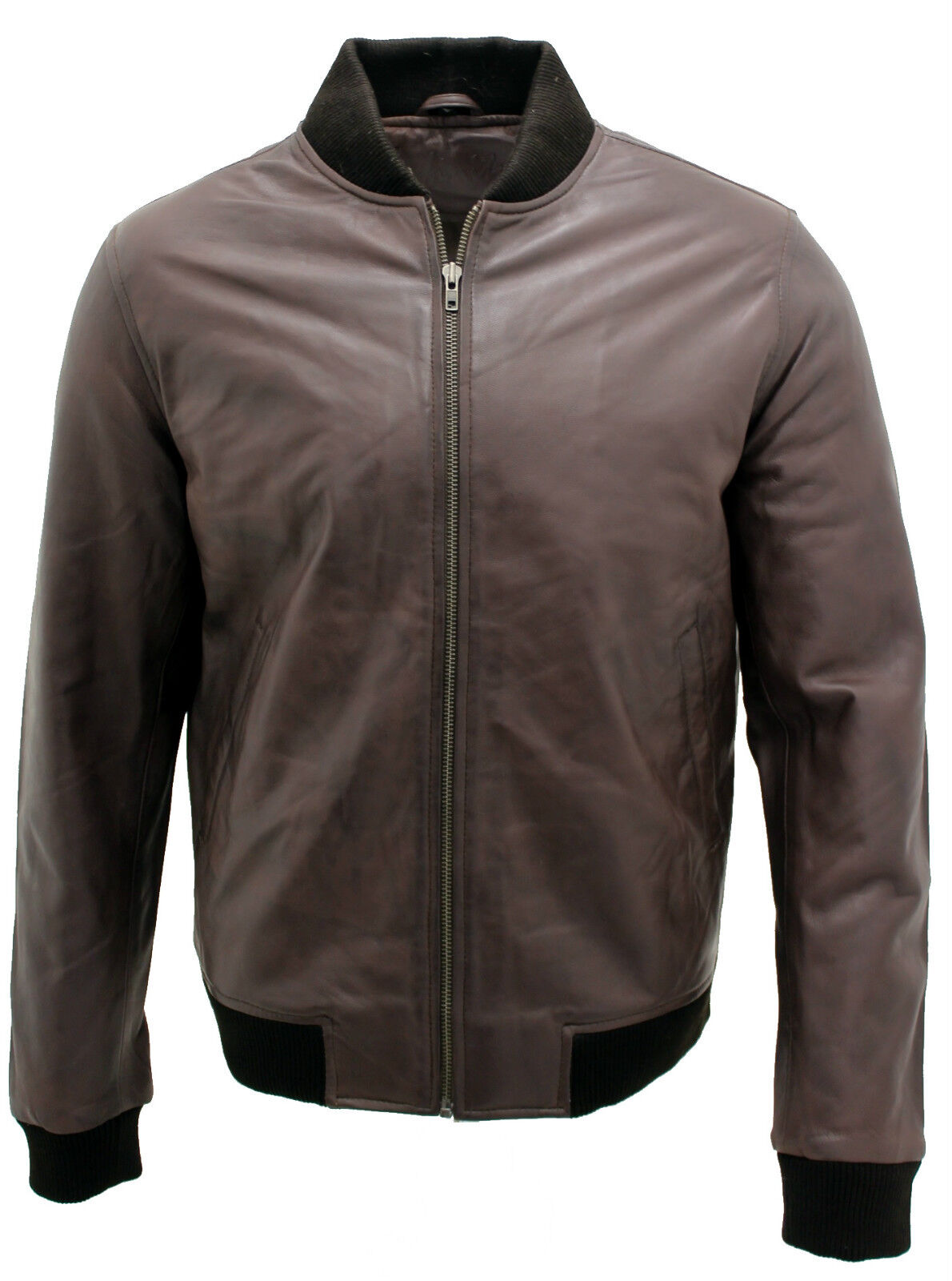 Mens Varisty Classic Leather Bomber Jacket
