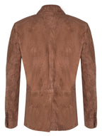 Mens Blazer Suede Jacket Soft Italian Leather Coat