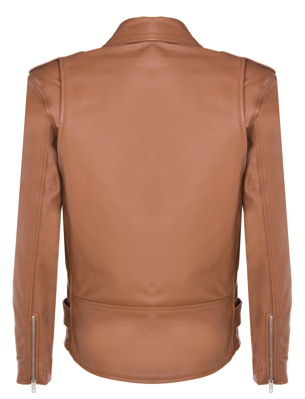 Mens Leather Brando Biker Rock Motorcycle Hide Jacket