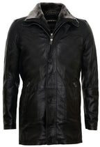 Mens Removable Collar Mid Length Warm Jacket