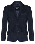 Mens Blazer Suede Jacket Soft Italian Leather Coat