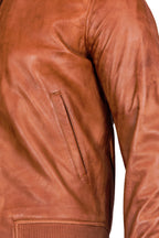 Mens Varisty Classic Leather Bomber Jacket