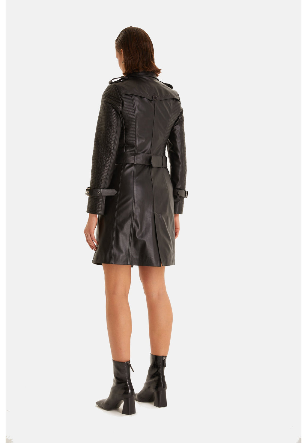 Greenwich Leather Trench Coat