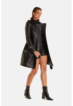 Greenwich Leather Trench Coat