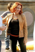 Scarlett Johansson The Avengers Brown Leather Jacket