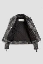 Shadow Moss Tall Leather Jacket (Woman)