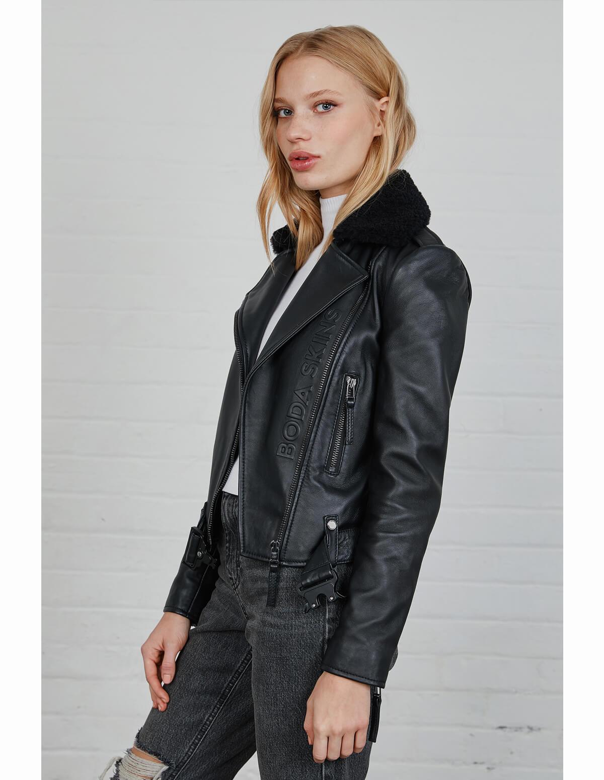 Premium Classic Biker: Winter Shearling Jacket