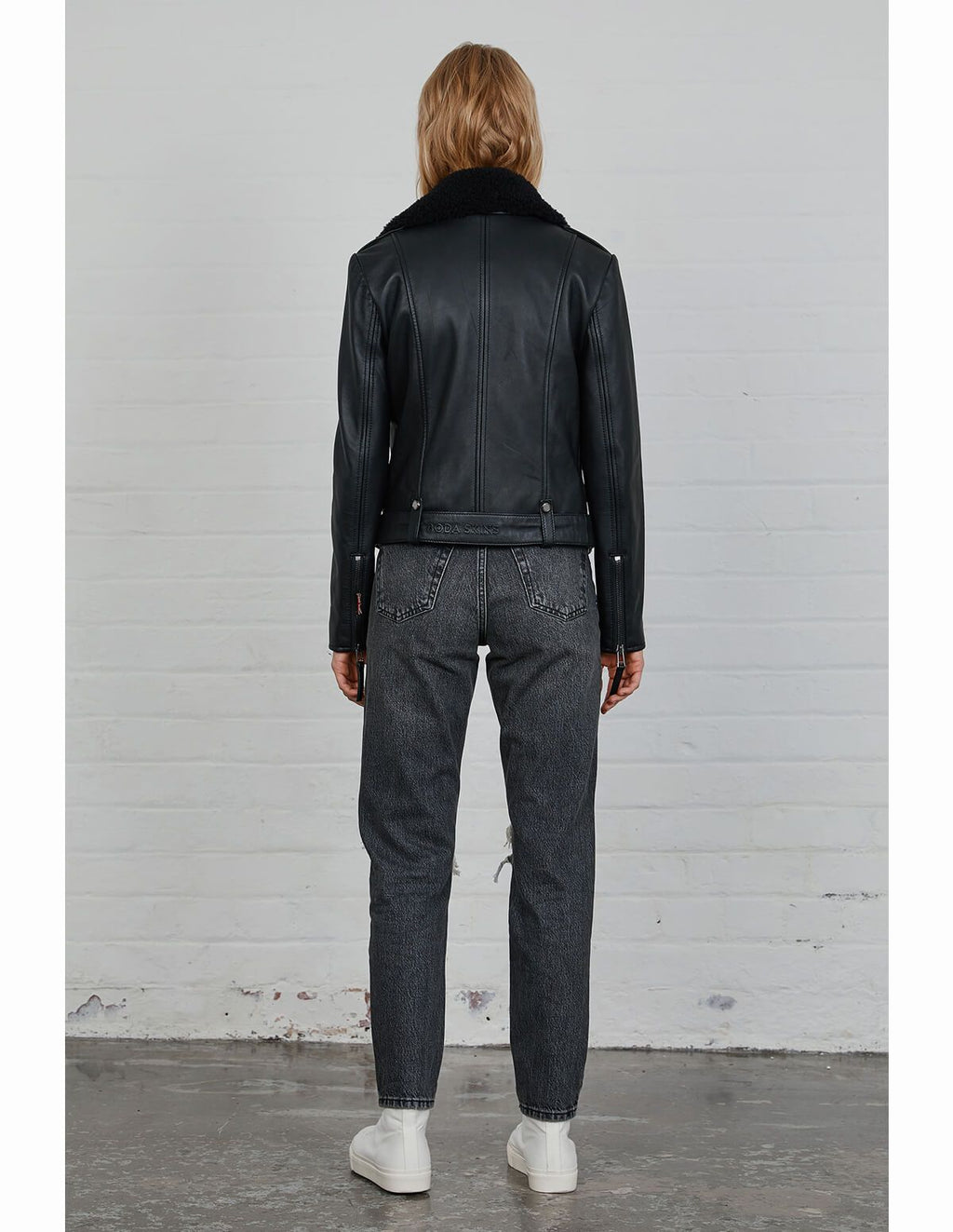 Premium Classic Biker: Winter Shearling Jacket