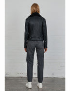 Premium Classic Biker: Winter Shearling Jacket