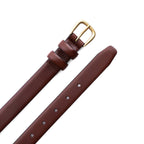 Women's Slim Double Loop Leather Belt
