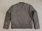 Smart Cafe Racer Textile Black Biker Jacket Red Stripes