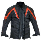 Sprinter Black & Red 3/4 Textile Biker Armoured Jacket