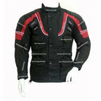 Sprinter Black & Red 3/4 Textile Biker Armoured Jacket