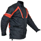 Sprinter Black & Red 3/4 Textile Biker Armoured Jacket