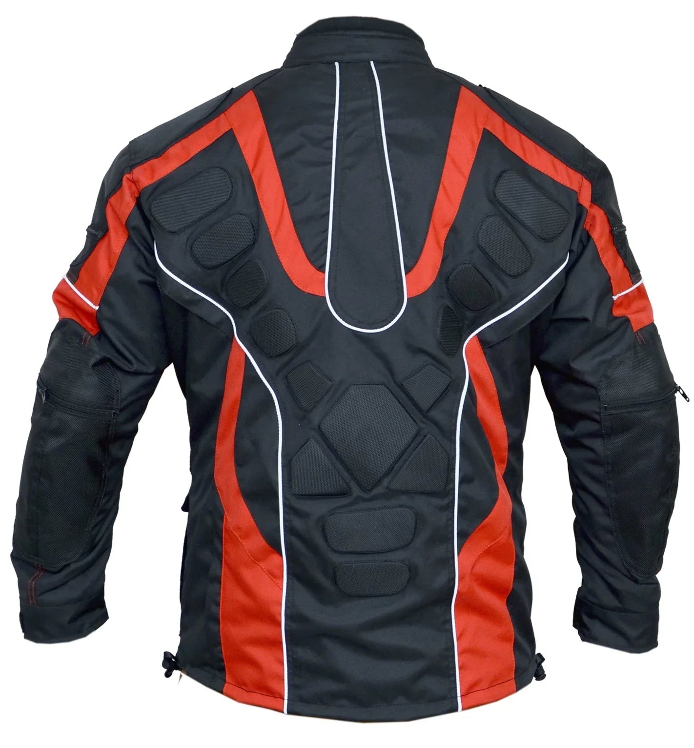 Sprinter Black & Red 3/4 Textile Biker Armoured Jacket