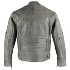 Street Fighter Mens Lynx Stonewash Leather Jacket