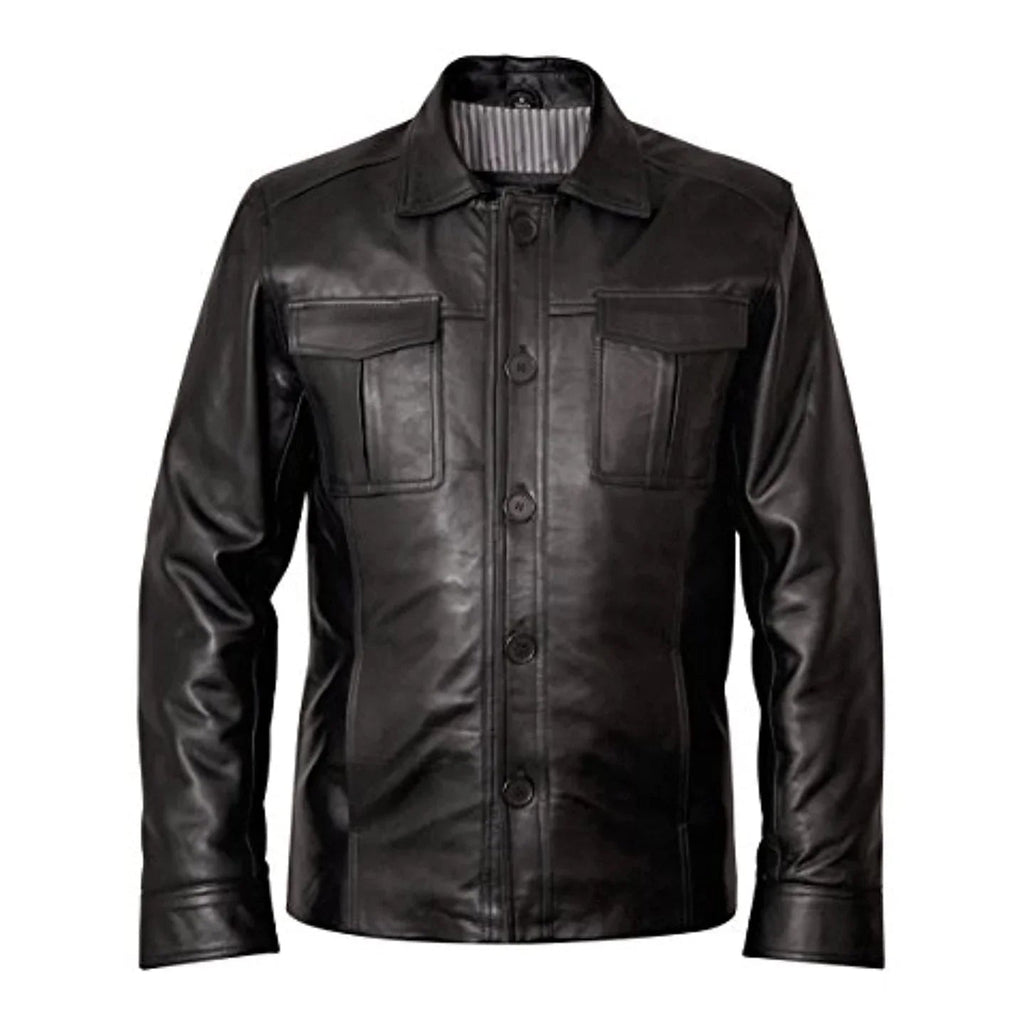The Haymaker Black Leather Jacket Men's