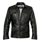 The Haymaker Black Leather Jacket Men's