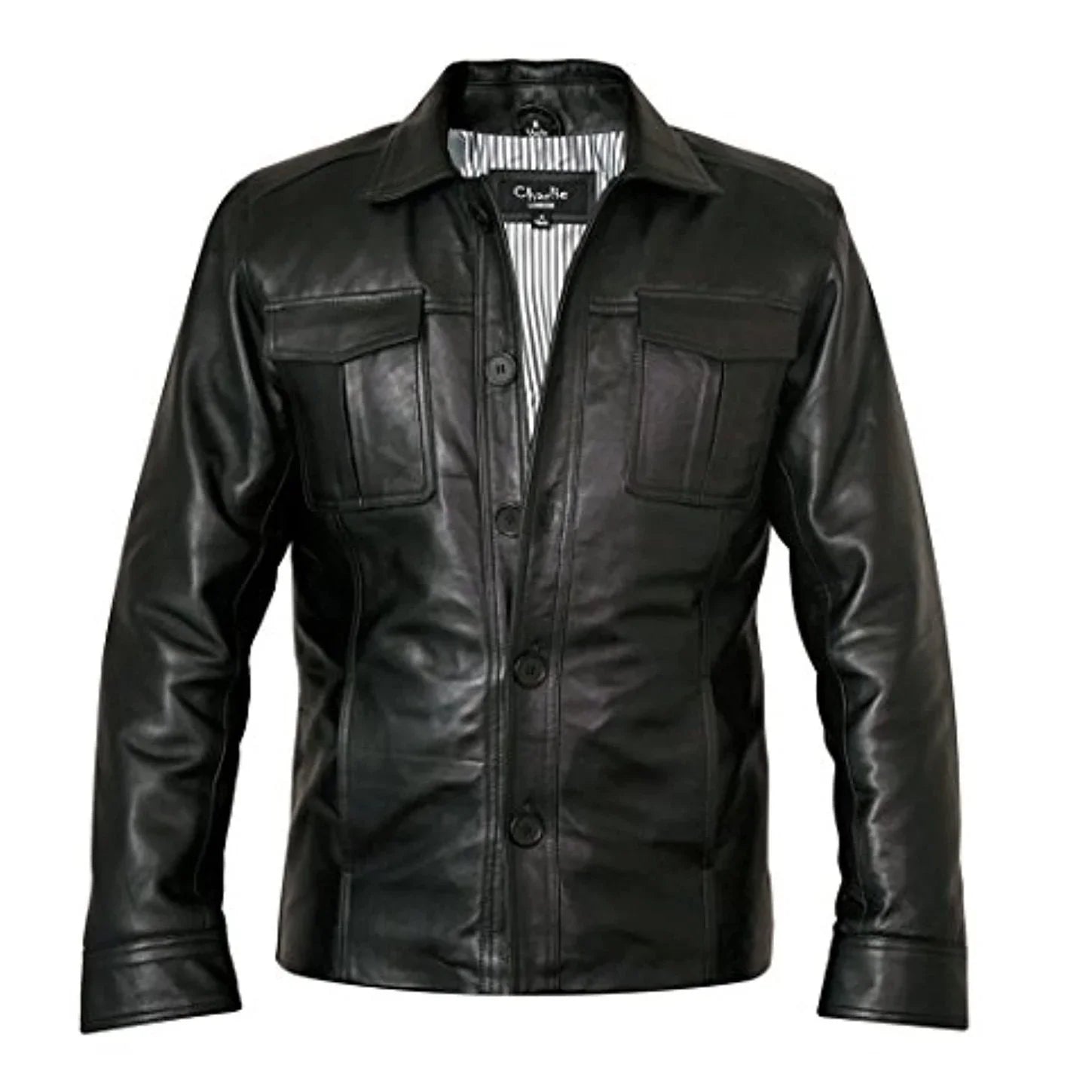 The Haymaker Black Leather Jacket Men's